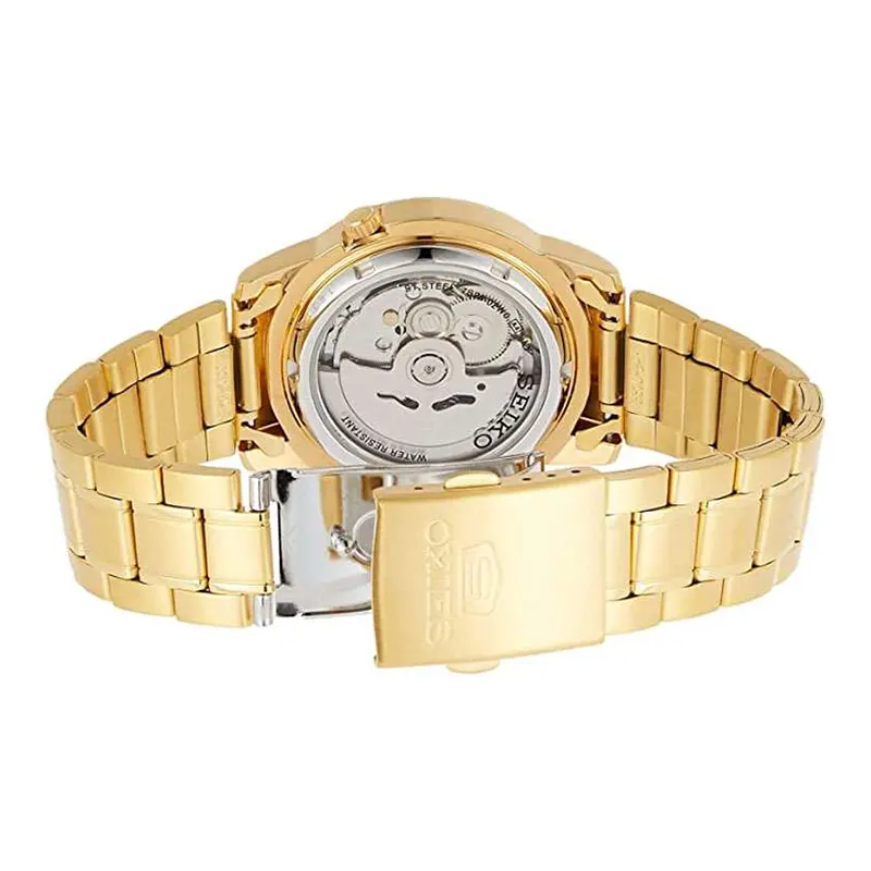 Seiko 5 Men's  Automatic Yellow Gold-tone Premium Watch | SNKK20K1